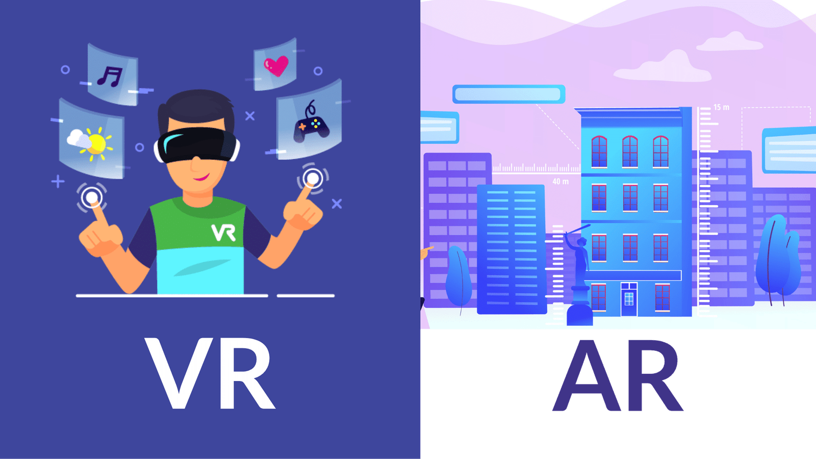 This image will show you VR and AR formation